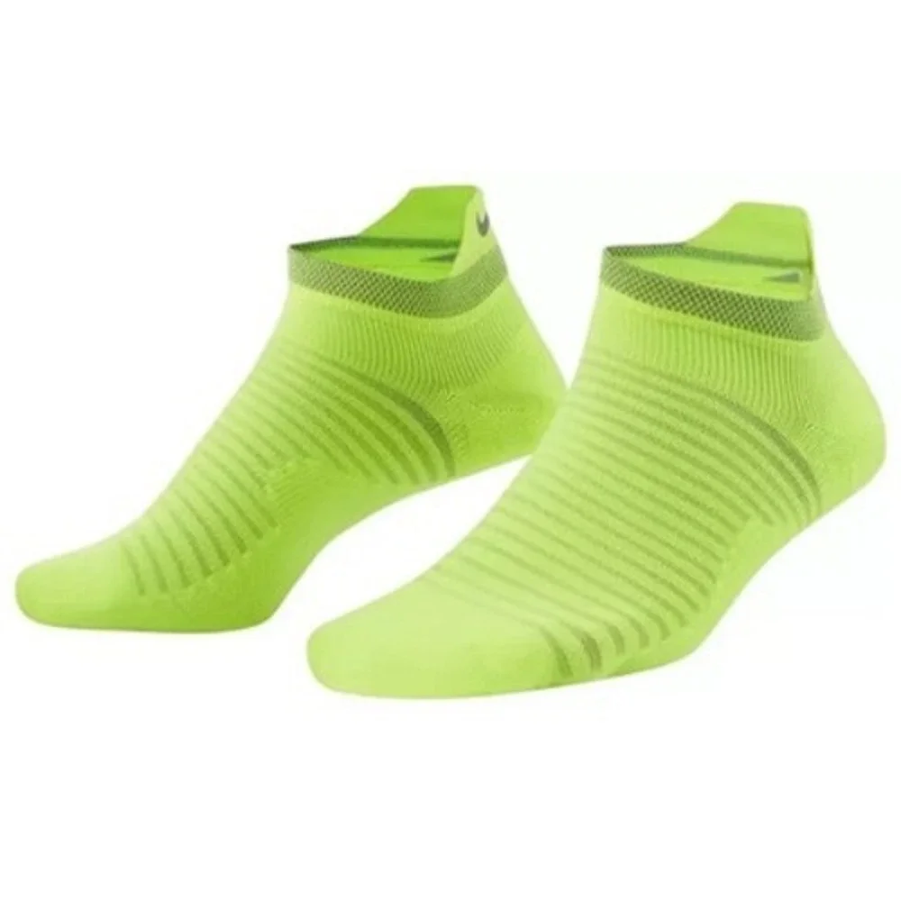3 pair Nike Spark No-Show Running Socks Volt Yellow Mens 8-9.5 Womens 9.5-11 NWT